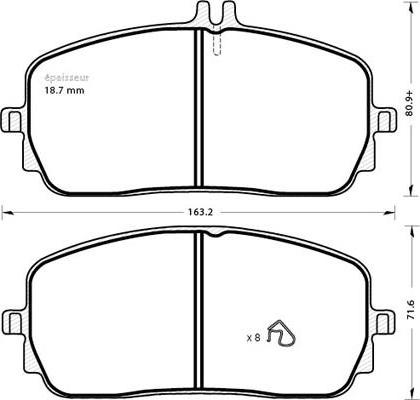 Mercedes-Benz A0004203905 - Brake Pad Set, disc brake onlydrive.pro