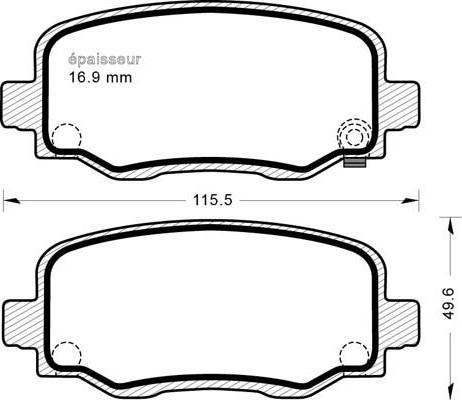 FIAT 77369350 - Piduriklotsi komplekt,ketaspidur onlydrive.pro