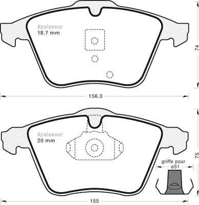 Volvo 32373178 - Piduriklotsi komplekt,ketaspidur onlydrive.pro