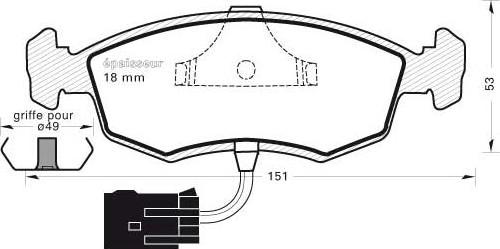 FORD 6186920 - Brake Pad Set, disc brake onlydrive.pro