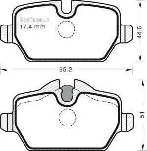 Mini 9808706 - Brake Pad Set, disc brake onlydrive.pro