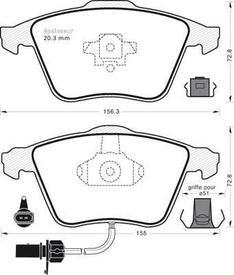 Valeo 302440 - Тормозные колодки, дисковые, комплект onlydrive.pro