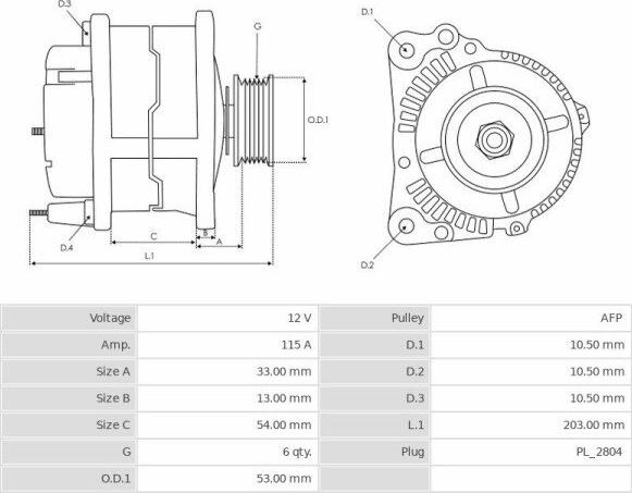 Mitsubishi A2TJ0481 - Alternator onlydrive.pro