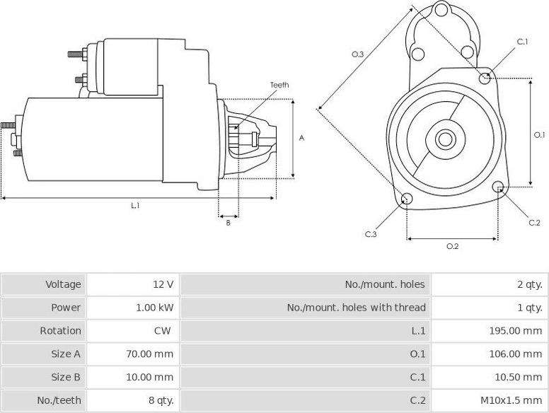 Mitsubishi M0T84585 - Starter onlydrive.pro