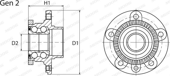 Moog VO-WB-11058 - Комплект подшипника, ступицы колеса onlydrive.pro