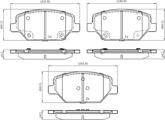 NATIONAL NP3041 - Brake Pad Set, disc brake onlydrive.pro