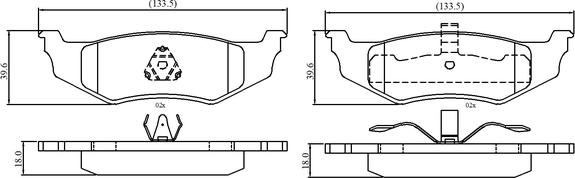 NATIONAL NP3064 - Brake Pad Set, disc brake onlydrive.pro