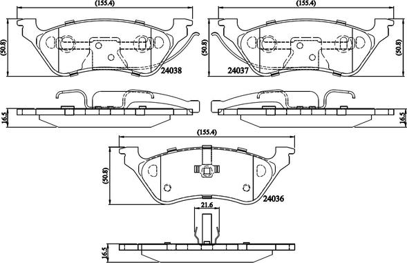 NATIONAL NP3065 - Brake Pad Set, disc brake onlydrive.pro