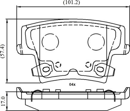 NATIONAL NP3080 - Brake Pad Set, disc brake onlydrive.pro