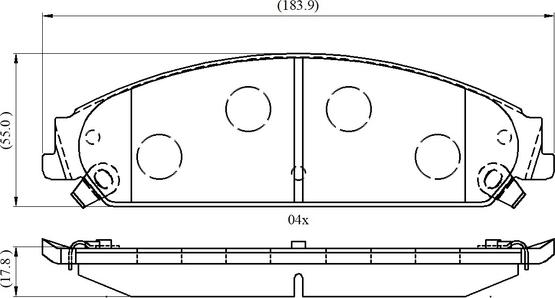 NATIONAL NP3035 - Brake Pad Set, disc brake onlydrive.pro