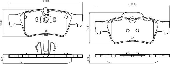 NATIONAL NP3033 - Brake Pad Set, disc brake onlydrive.pro