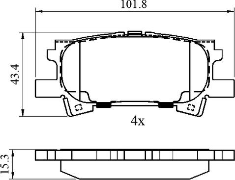 NATIONAL NP3029 - Brake Pad Set, disc brake onlydrive.pro