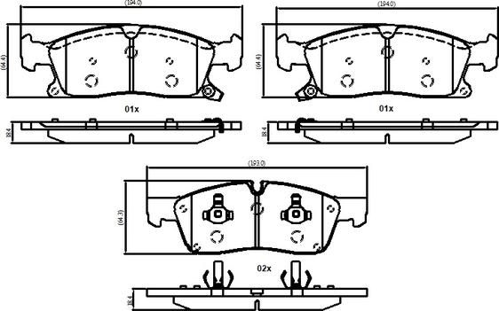 NATIONAL NP3075 - Brake Pad Set, disc brake onlydrive.pro