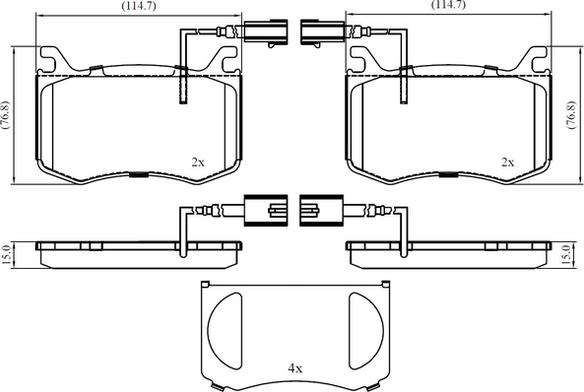 NATIONAL NP3070 - Brake Pad Set, disc brake onlydrive.pro