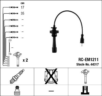 NGK 44317 - Sytytysjohtosarja onlydrive.pro