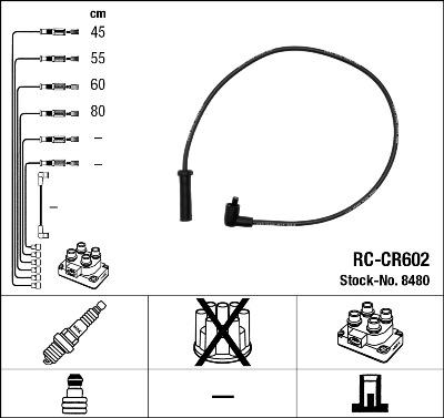 NGK 8480 - Комплект проводов зажигания onlydrive.pro