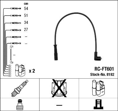 NGK 8192 - Комплект проводов зажигания onlydrive.pro