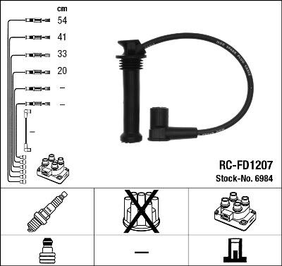 NGK 6984 - Augstsprieguma vadu komplekts onlydrive.pro