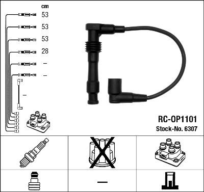 NGK 6307 - Uždegimo laido komplektas onlydrive.pro