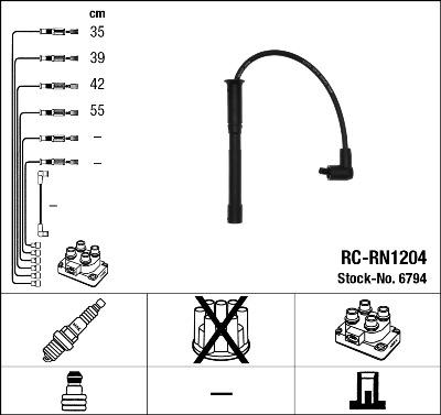 NGK 6794 - Uždegimo laido komplektas onlydrive.pro