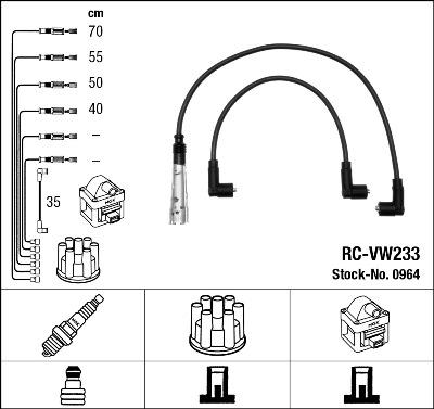 NGK 0964 - Комплект проводов зажигания onlydrive.pro