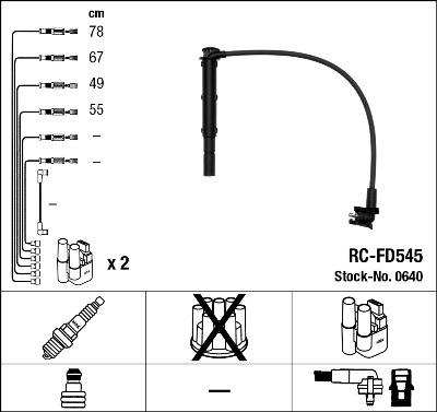 NGK 0640 - Комплект проводов зажигания onlydrive.pro