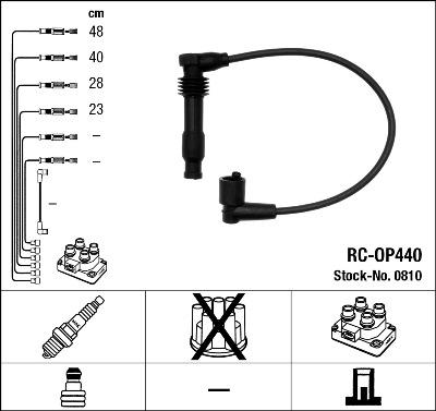 NGK 0810 - Uždegimo laido komplektas onlydrive.pro