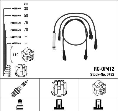 NGK 0782 - Ignition Cable Kit onlydrive.pro