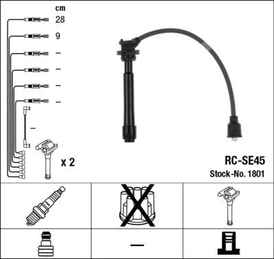 NGK 1801 - Augstsprieguma vadu komplekts onlydrive.pro