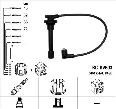 NGK 8496 - Süütesüsteemikomplekt onlydrive.pro