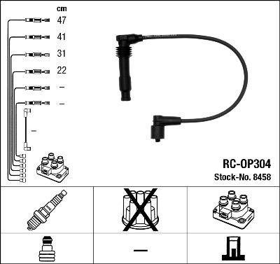 NGK 8458 - Uždegimo laido komplektas onlydrive.pro