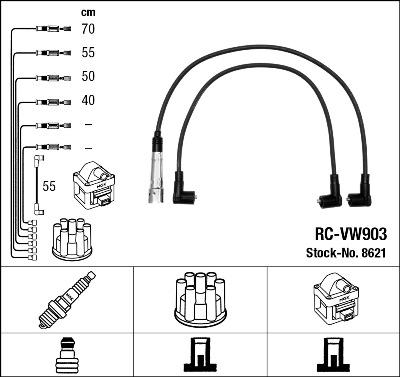 NGK 8621 - Augstsprieguma vadu komplekts onlydrive.pro