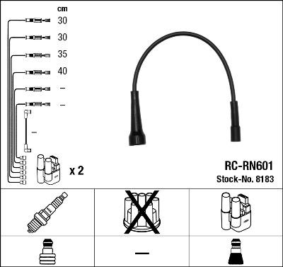 NGK 8183 - Uždegimo laido komplektas onlydrive.pro