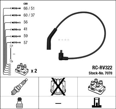 NGK 7078 - Ignition Cable Kit onlydrive.pro