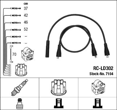 NGK 7104 - Ignition Cable Kit onlydrive.pro