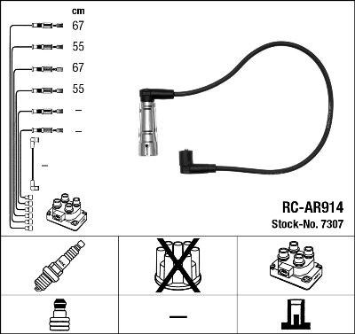 NGK 7307 - Süütesüsteemikomplekt onlydrive.pro