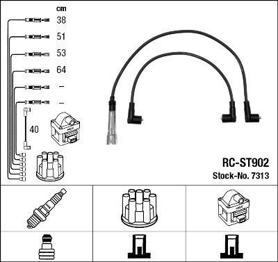 NGK 7313 - Комплект проводов зажигания onlydrive.pro