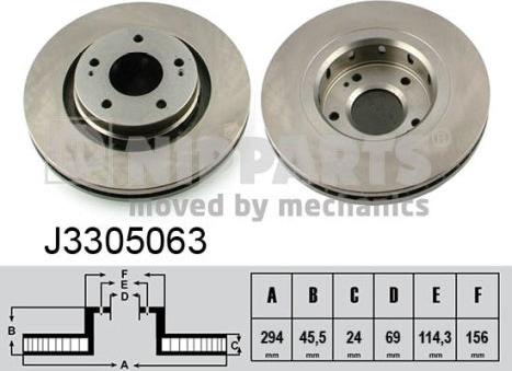 Nipparts J3305063 - Brake Disc onlydrive.pro