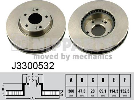 Nipparts J3300532 - Brake Disc onlydrive.pro