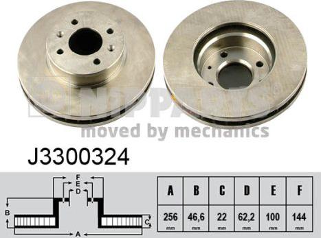 Nipparts J3300324 - Brake Disc onlydrive.pro