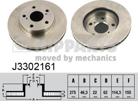 Nipparts J3302161 - Brake Disc onlydrive.pro