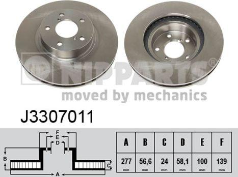 Nipparts J3307011 - Brake Disc onlydrive.pro