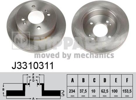 Nipparts J3310311 - Brake Disc onlydrive.pro