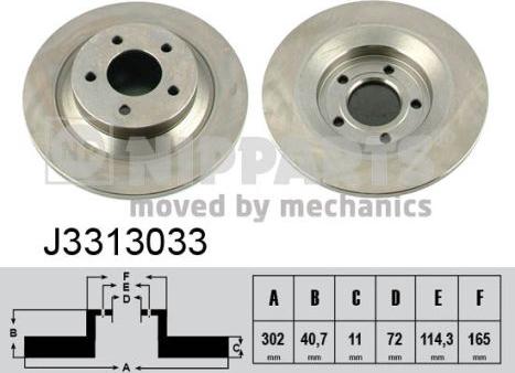 Nipparts J3313033 - Brake Disc onlydrive.pro