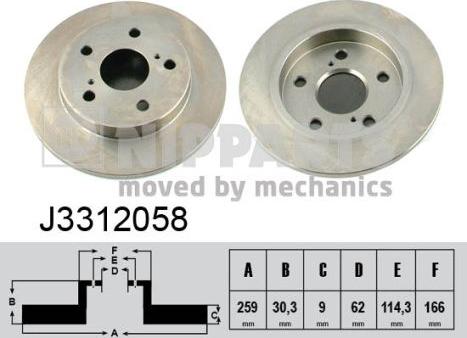 Nipparts J3312058 - Brake Disc onlydrive.pro