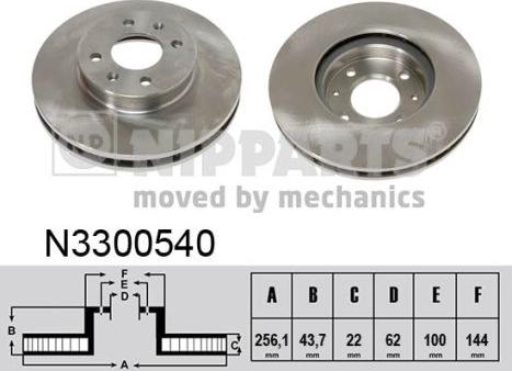 Nipparts N3300540 - Brake Disc onlydrive.pro