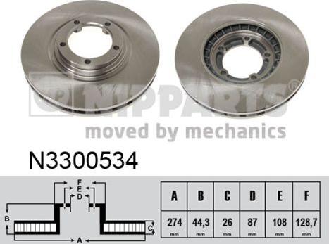 Nipparts N3300534 - Brake Disc onlydrive.pro