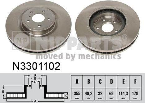 Nipparts N3301102 - Jarrulevy onlydrive.pro