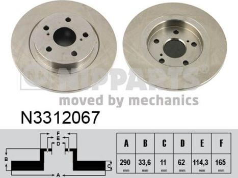 Nipparts N3312067 - Brake Disc onlydrive.pro