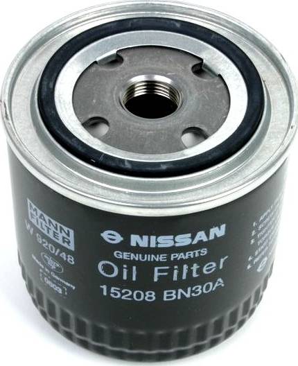 NISSAN 15208-BN30A - Eļļas filtrs onlydrive.pro